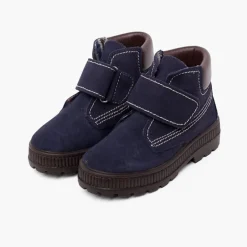 Menina Pisamonas Botas Sola Track Fecho Aderente Pespontos