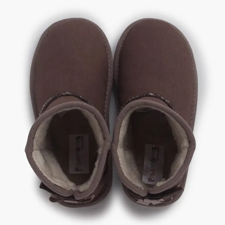 Menina Pisamonas Botas Tipo Australianas Laco Lateral