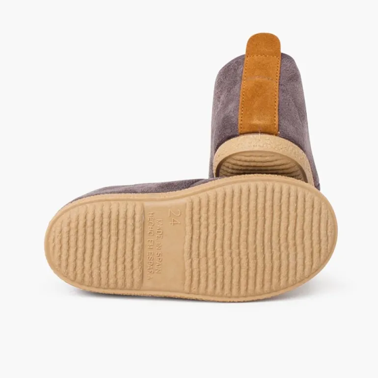 Menina Pisamonas Botinhas Forro Felpudo Tira Camel Traseira