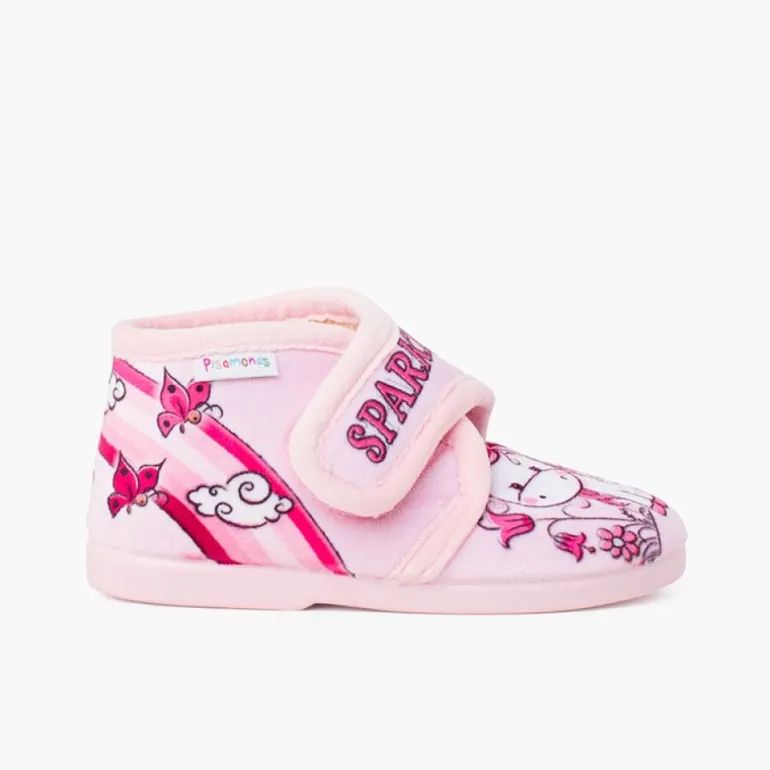 Menino Pisamonas Botinhas Pantufa Sparkly Fecho Aderente