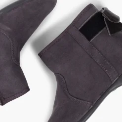 Menina Pisamonas Botins Com Laco Veludo E Fecho-Eclair