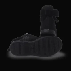 Menina Pisamonas Botins Com Laco Veludo E Fecho-Eclair