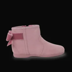 Menina Pisamonas Botins Com Laco Veludo E Fecho-Eclair