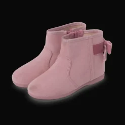 Menina Pisamonas Botins Com Laco Veludo E Fecho-Eclair