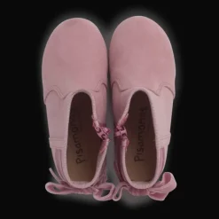 Menina Pisamonas Botins Com Laco Veludo E Fecho-Eclair