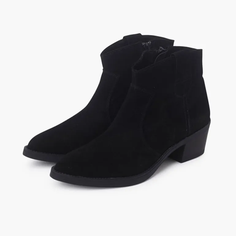 Menina Pisamonas Botins Cowboy Camurca
