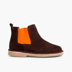 Menina Pisamonas Botins De Camurca Criancas & Mulher Com Elasticos De Cores