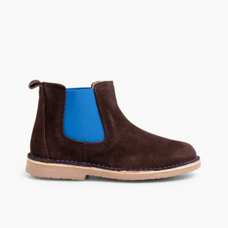 Menina Pisamonas Botins De Camurca Criancas & Mulher Com Elasticos De Cores