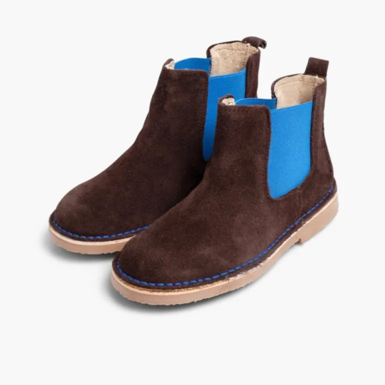 Menina Pisamonas Botins De Camurca Criancas & Mulher Com Elasticos De Cores