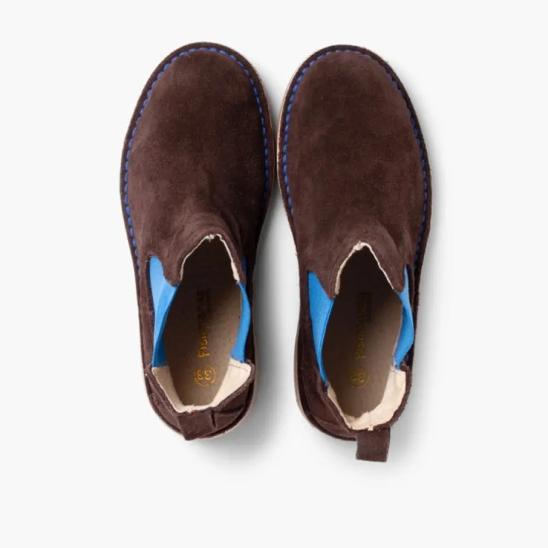 Menina Pisamonas Botins De Camurca Criancas & Mulher Com Elasticos De Cores