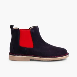 Menina Pisamonas Botins De Camurca Criancas & Mulher Com Elasticos De Cores