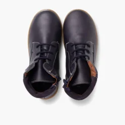 Menino Pisamonas Botins Fecho-Eclair Pele Lavavel Crianca