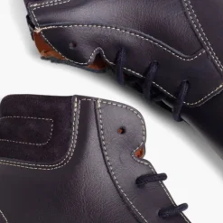 Menino Pisamonas Botins Fecho-Eclair Pele Lavavel Crianca