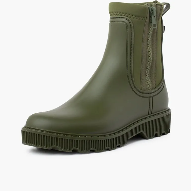 Menina Pisamonas Botins Galocha Crianca E Mulher Fecho-Eclair Lateral