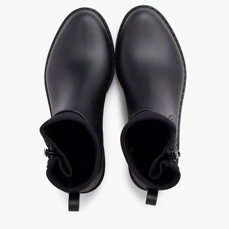 Menina Pisamonas Botins Galocha Crianca E Mulher Fecho-Eclair Lateral