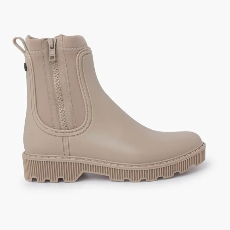 Menina Pisamonas Botins Galocha Crianca E Mulher Fecho-Eclair Lateral