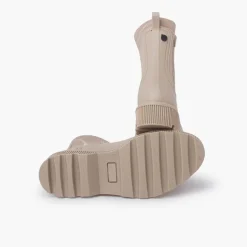 Menina Pisamonas Botins Galocha Crianca E Mulher Fecho-Eclair Lateral