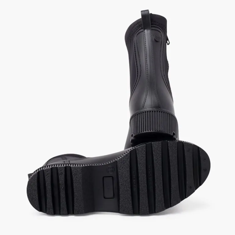 Menina Pisamonas Botins Galocha Crianca E Mulher Fecho-Eclair Lateral