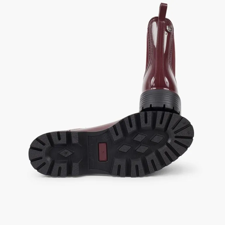 Menina Pisamonas Botins Galocha Sola Track Com Elastico