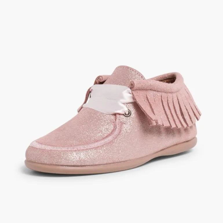 Menina Pisamonas Botins Glitter Indios Com Franjas