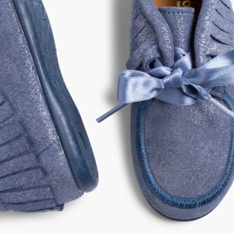 Menina Pisamonas Botins Glitter Indios Com Franjas