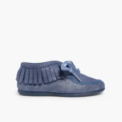 Menina Pisamonas Botins Glitter Indios Com Franjas