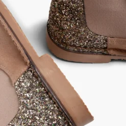 Menina Pisamonas Botins Menina Camurca Com Traseira Glitter