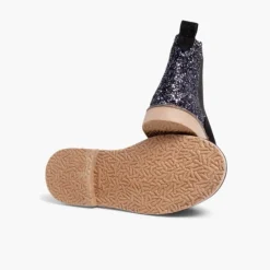 Menina Pisamonas Botins Menina Camurca Com Traseira Glitter