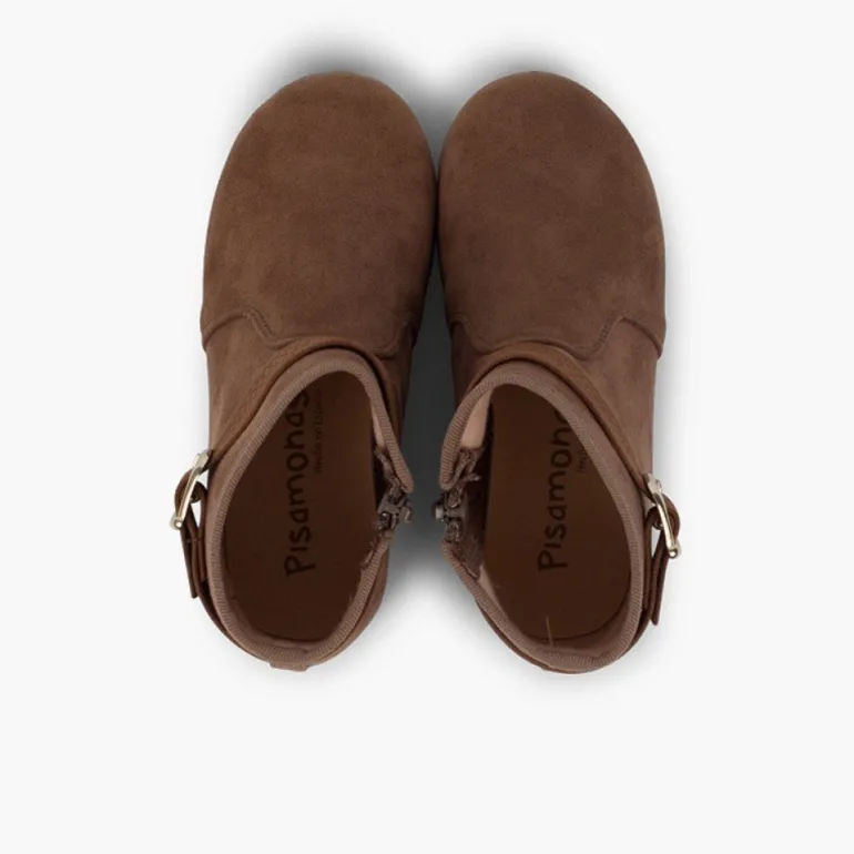 Menina Pisamonas Botins Menina Fivela Com Fecho-Eclair