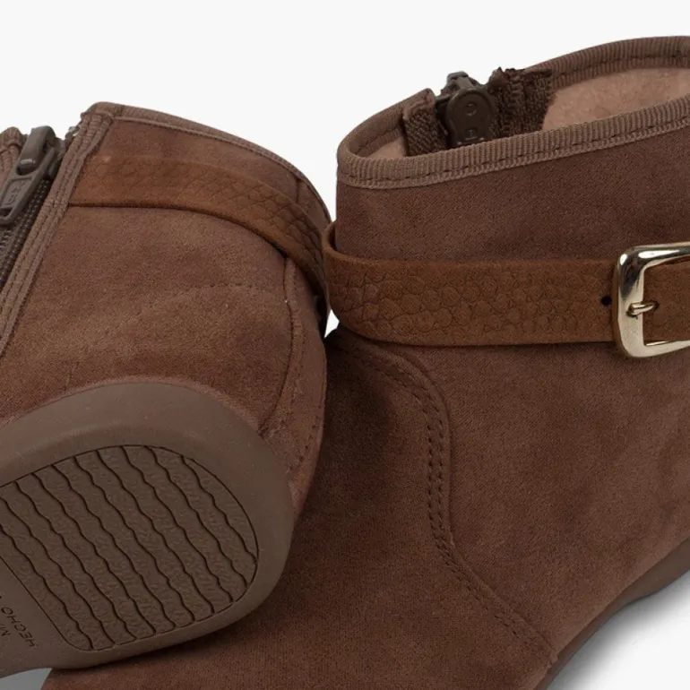 Menina Pisamonas Botins Menina Fivela Com Fecho-Eclair