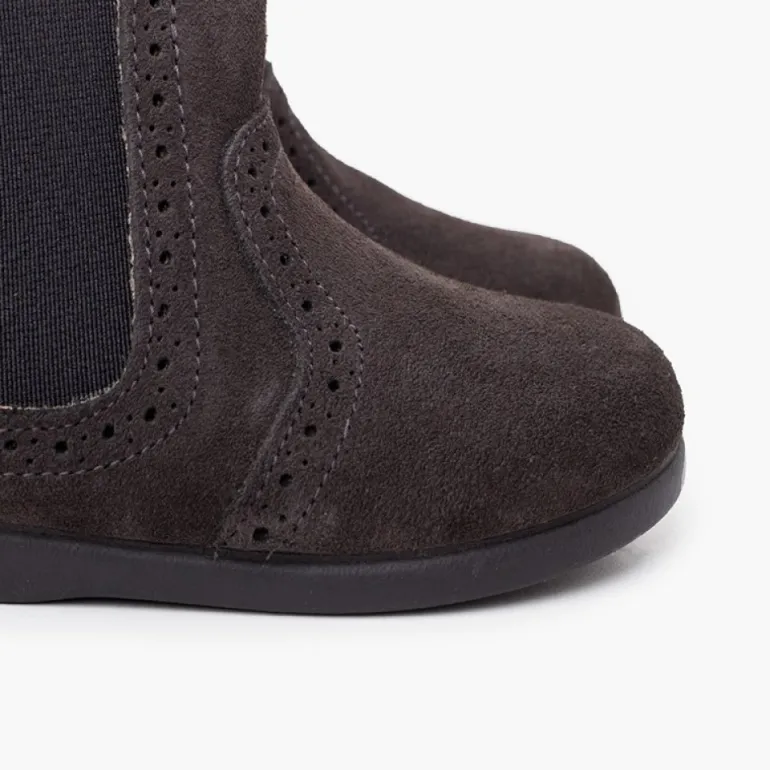 Menino Pisamonas Botins Picotados Menina Fecho-Eclair E Elastico