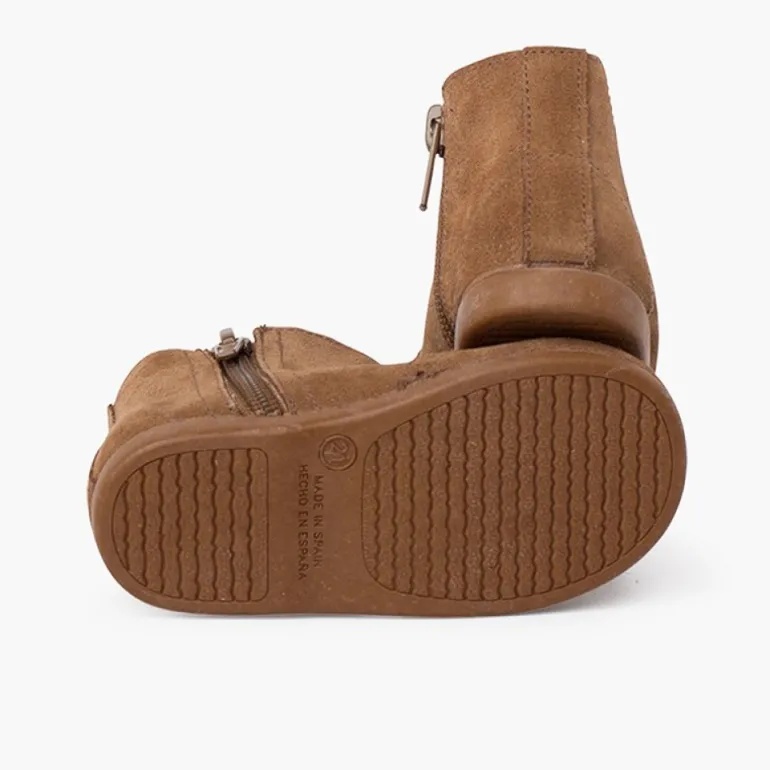 Menino Pisamonas Botins Picotados Menina Fecho-Eclair E Elastico