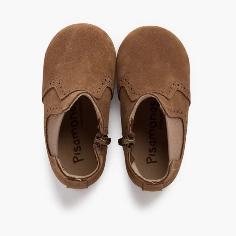 Menino Pisamonas Botins Picotados Menina Fecho-Eclair E Elastico
