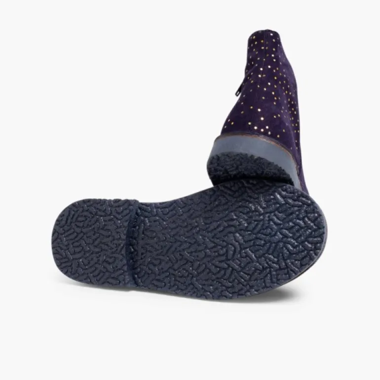 Menina Pisamonas Botins Rasos Com Bolinhas Brilhantes