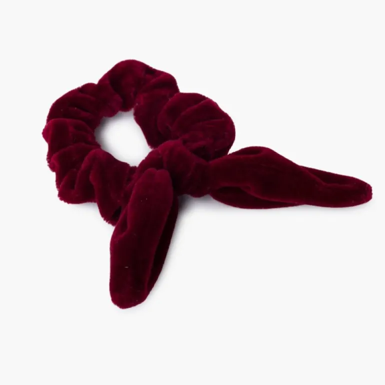 Pisamonas Elastico De Cabelo Scrunchie Veludo Com Laco