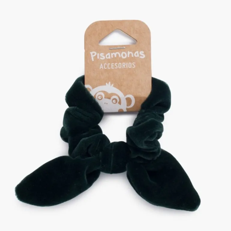 Pisamonas Elastico De Cabelo Scrunchie Veludo Com Laco