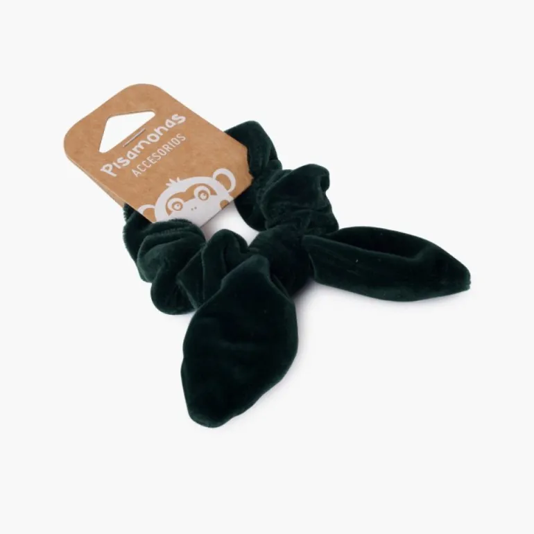 Pisamonas Elastico De Cabelo Scrunchie Veludo Com Laco