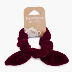 Pisamonas Elastico De Cabelo Scrunchie Veludo Com Laco