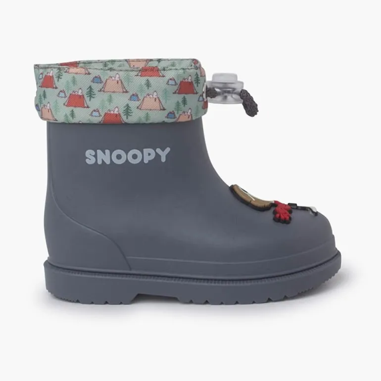 Menina Pisamonas Galochas Snoopy Rebordo Ajustavel
