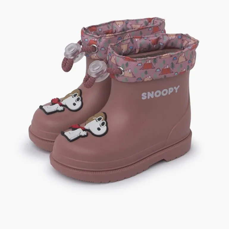 Menina Pisamonas Galochas Snoopy Rebordo Ajustavel