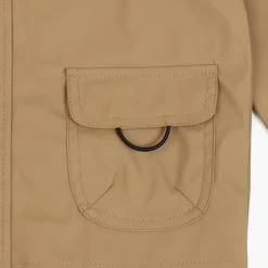 Menina Pisamonas Impermeavel Criancas Bolsos Fecho-Eclair