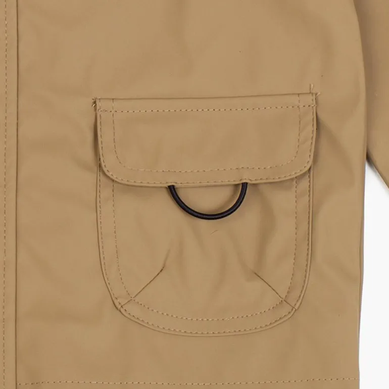 Menina Pisamonas Impermeavel Criancas Bolsos Fecho-Eclair
