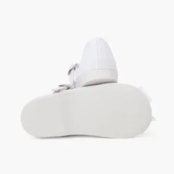 Menina Pisamonas Mercedita Linho Fivela Laco Organza