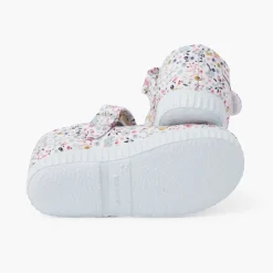 Menina Pisamonas Merceditas Estampado Flores Tira Aderente
