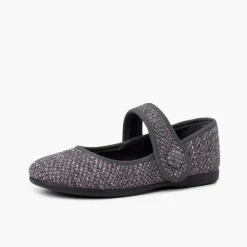 Menina Pisamonas Merceditas Menina Tweed Fecho Tira