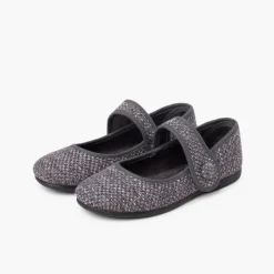 Menina Pisamonas Merceditas Menina Tweed Fecho Tira
