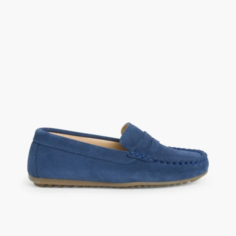 Menino Pisamonas Mocassins Camurca