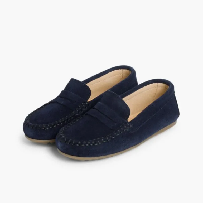 Menino Pisamonas Mocassins Camurca