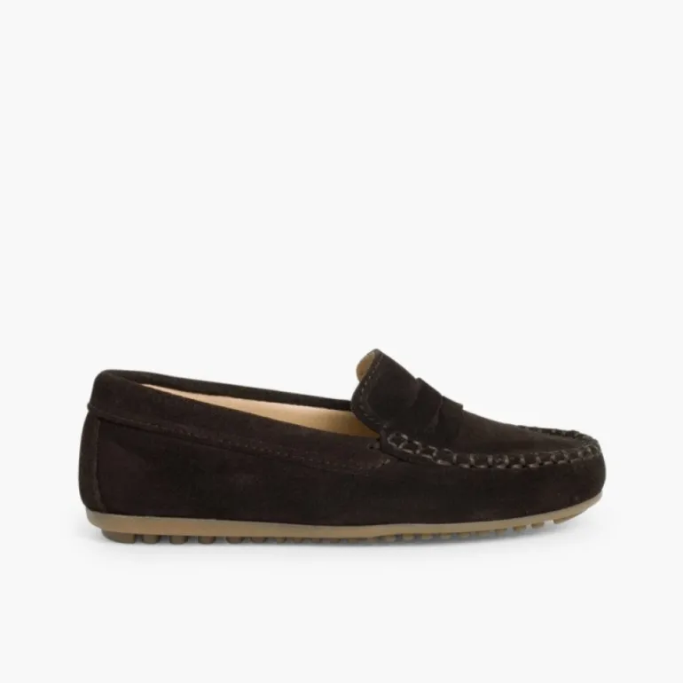 Menino Pisamonas Mocassins Camurca