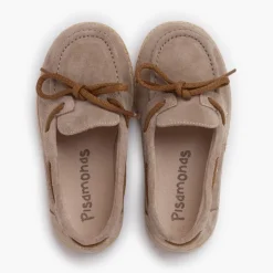 Menino Pisamonas Mocassins Camurca Atacador Sola Juta